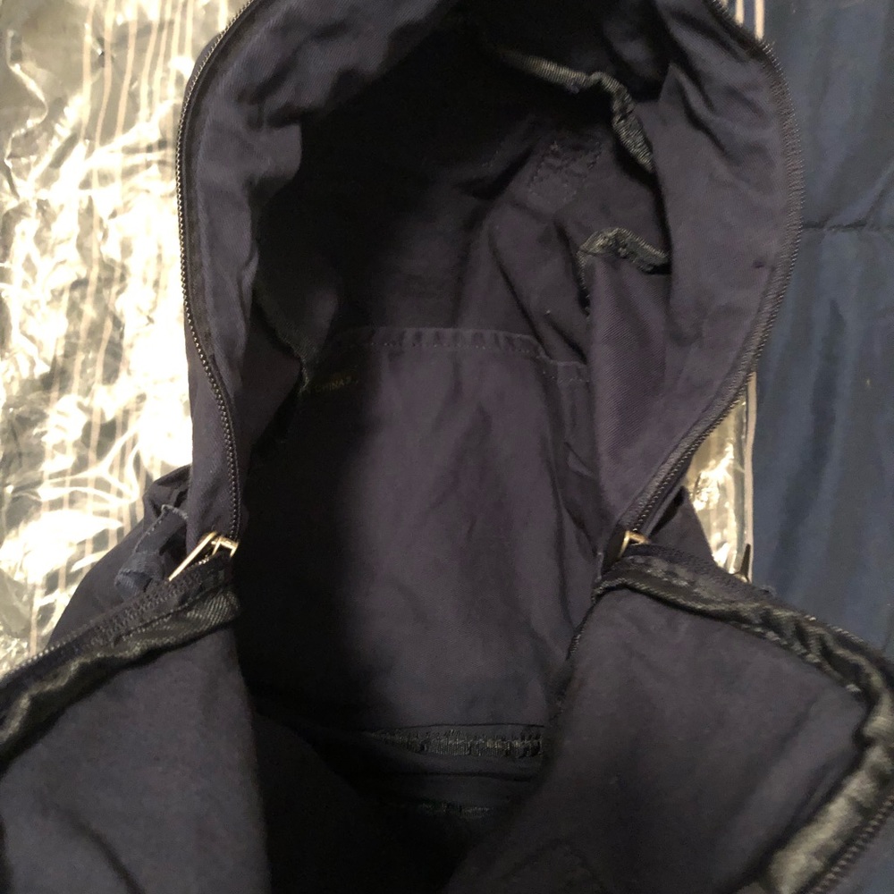 Navy Blue Canvas Backpack - image 3